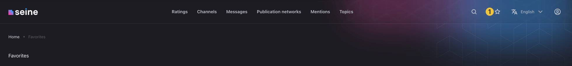 Go to the "Favorites" section